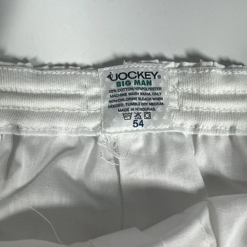 Vintage Jockey Big Man Full Cut Boxers Mens Size 54 2 Pack White New Without Tag